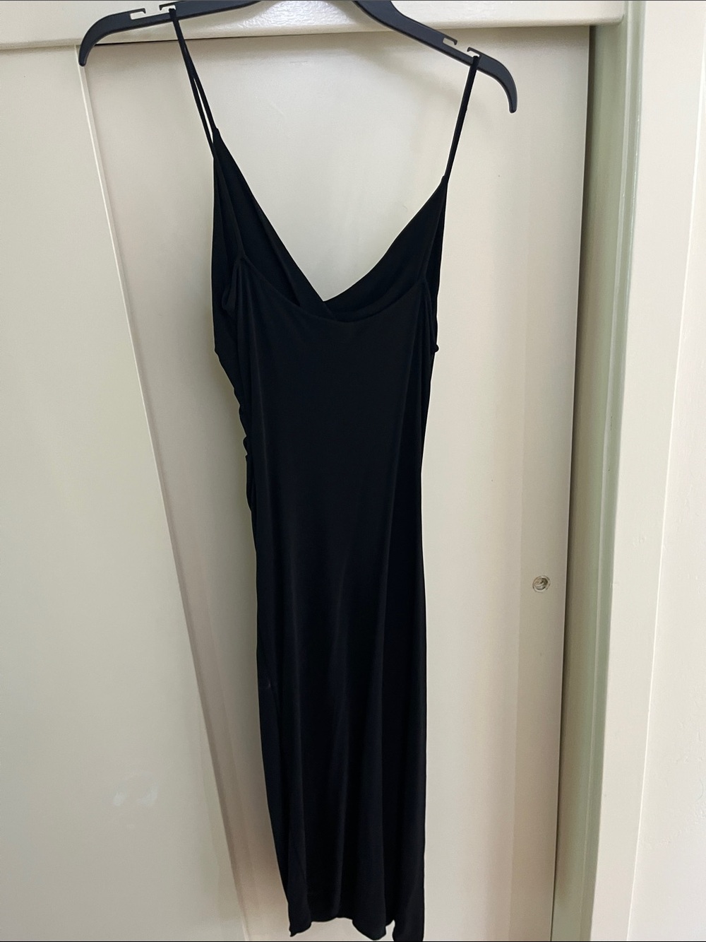 Diane Von Furstenberg Black Slip Dress with Cowl Neckline - Picture 3 of 3
